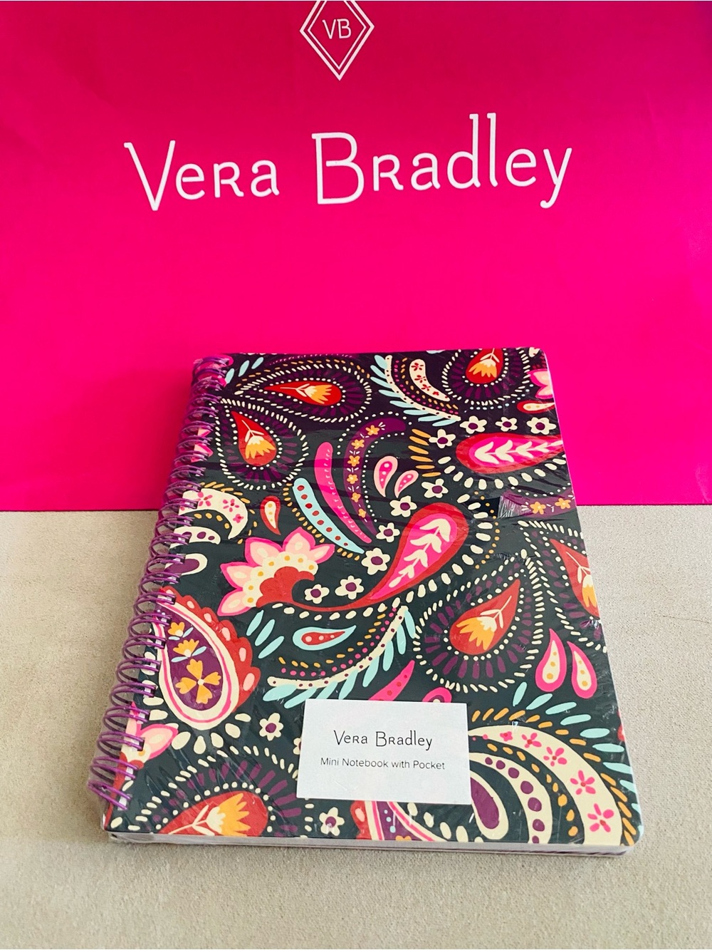 Vera Bradley Mini Spiral Notebook NWT Painted Paisley. 160 pages